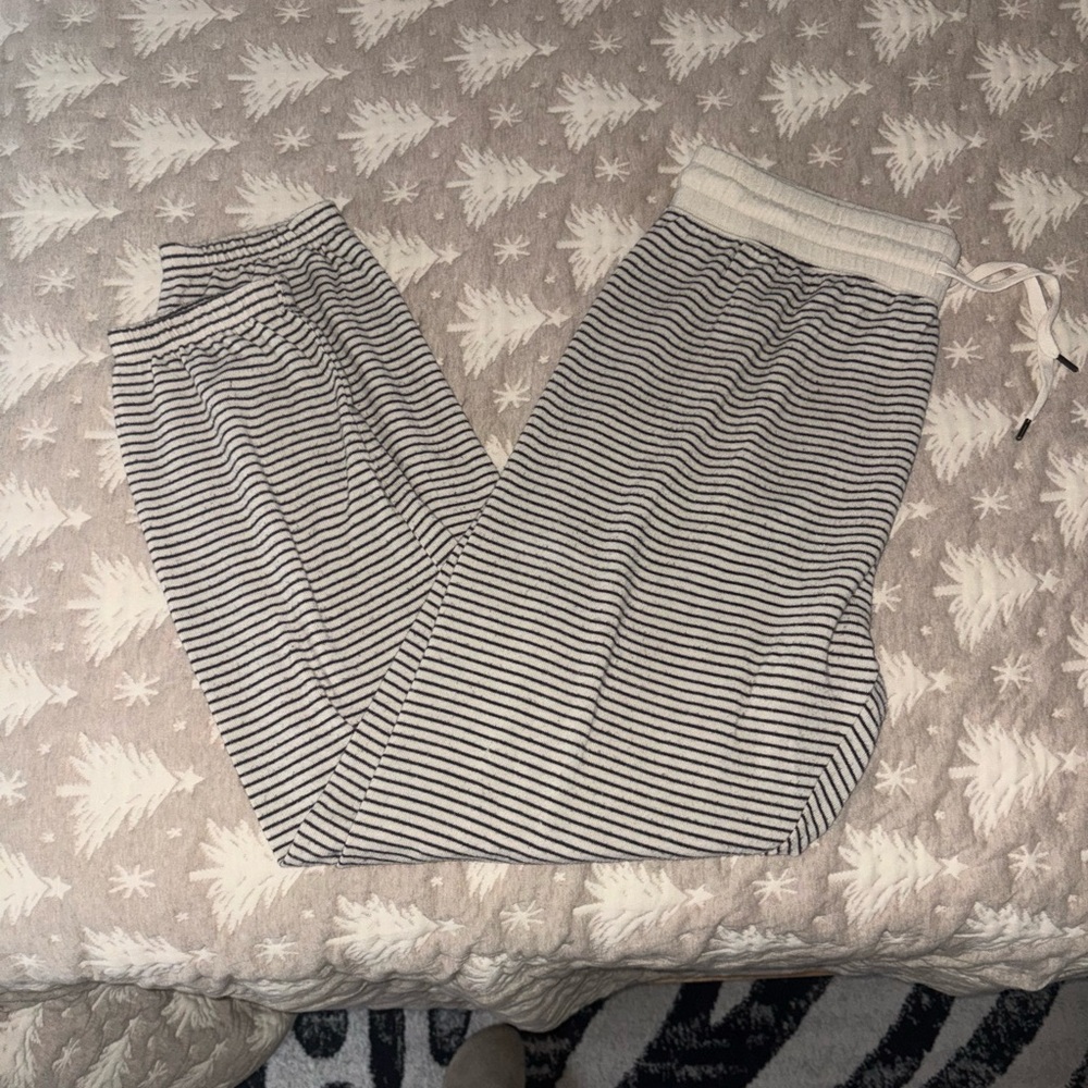 Z Supply Striped Joggers in Black and White